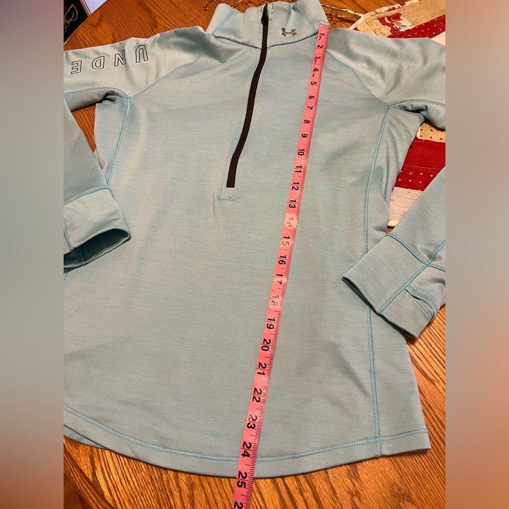 Women’s Under Armour Fitted Mock 1/2 Zip -Size: Medium 🩵 - Picture 13 of 15